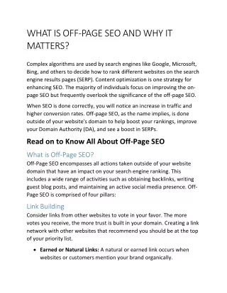 WHAT IS OFF-PAGE SEO AND WHY IT MATTERS