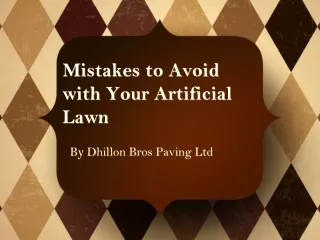 Mistakes to Avoid with Your Artificial Lawn