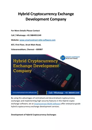 hybrid cryptocurrency exchange development company