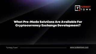 what pre made solutions are available