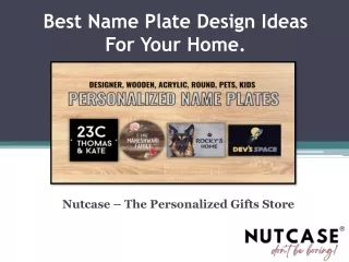Best Name Plate Design Ideas For Your Home - Nutcaseshop
