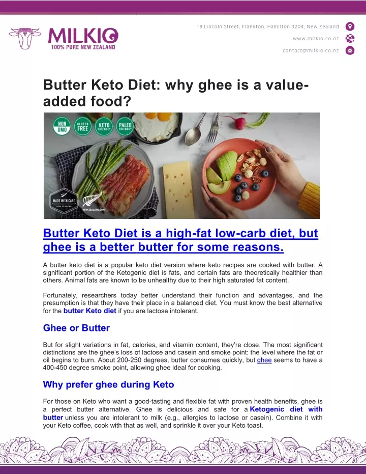 butter keto diet why ghee is a value added food