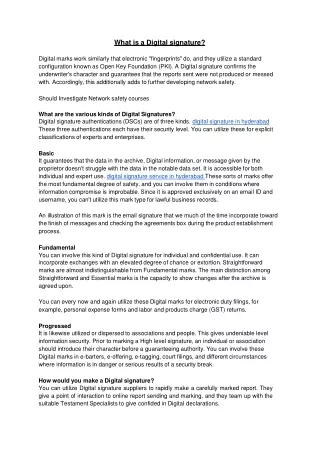 what is a digital signature digital marks work