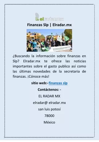 Finanzas Slp | Elradar.mx