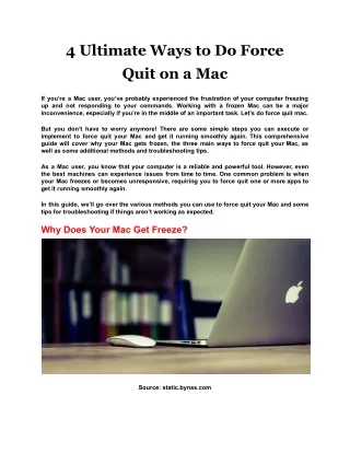 4 ultimate ways to do force quit on a mac