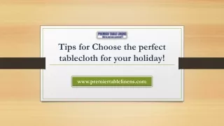 Tips for Choose the perfect tablecloth for your holiday!