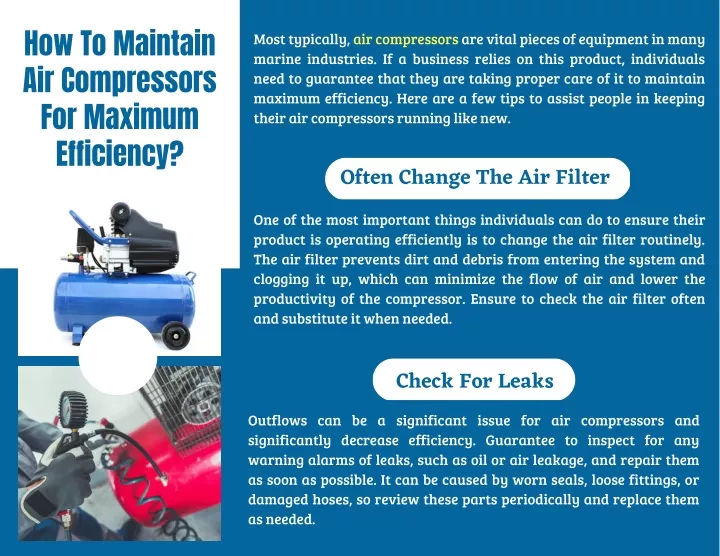 how to maintain air compressors for maximum