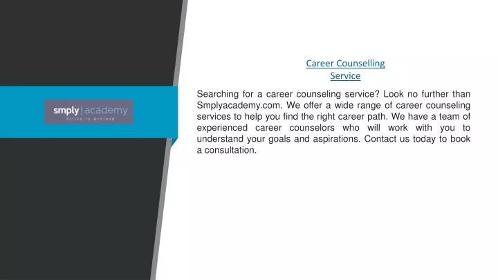 career counselling service