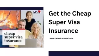 Get the Cheap Super Visa Insurance