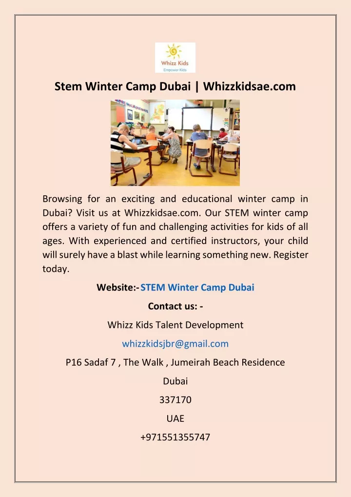 stem winter camp dubai whizzkidsae com