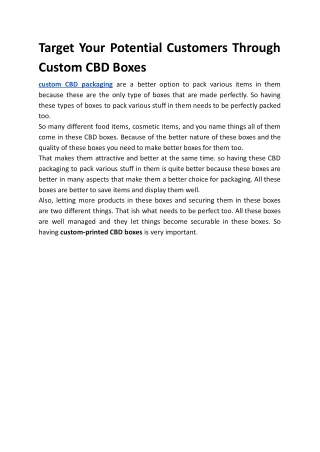 target your potential customers through custom