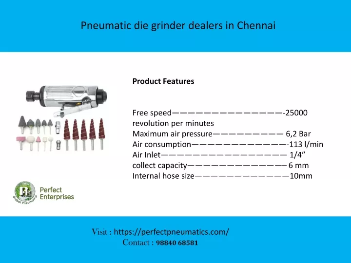 pneumatic die grinder dealers in chennai