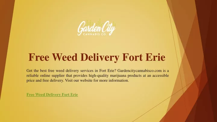 free weed delivery fort erie
