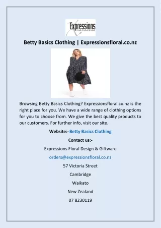 Betty Basics Clothing | Expressionsfloral.co.nz