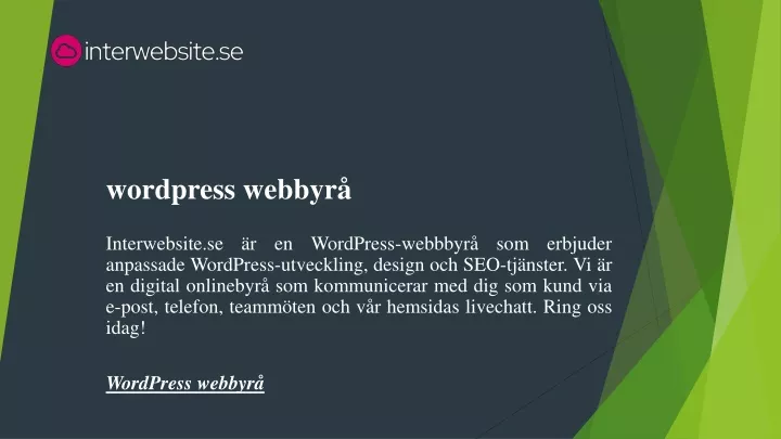 wordpress webbyr