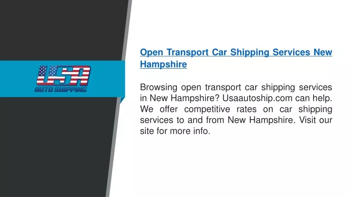 open transport car shipping services