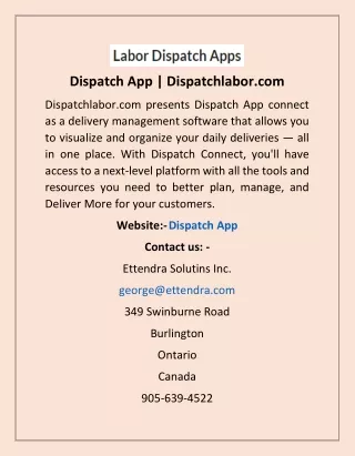 Dispatch App | Dispatchlabor.com