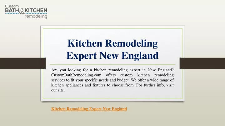 kitchen remodeling expert new england