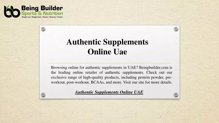authentic supplements online uae