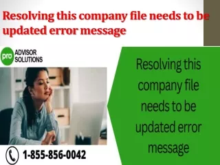 resolving this company file needs to be updated error message