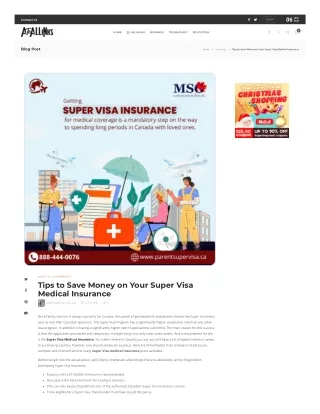 Tips to Save Money on Your Super Visa Medical Insurance