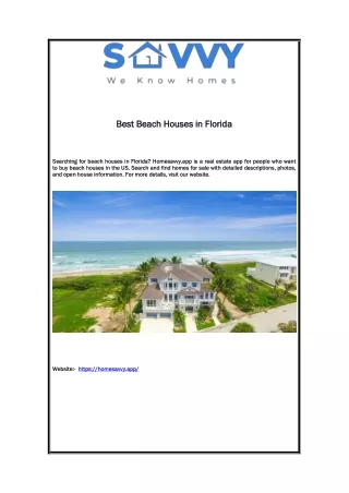 Best Beach Houses in Florida
