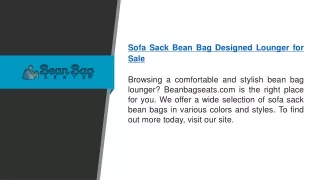Sofa Sack Bean Bag Designed Lounger For Sale  Beanbagseats.com