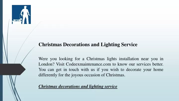 christmas decorations and lighting service