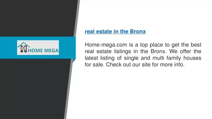real estate in the bronx home mega
