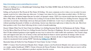 https www dope review com selling live review
