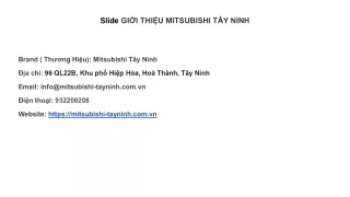 Slide GIỚI THIỆU MITSUBISHI T Y NINH