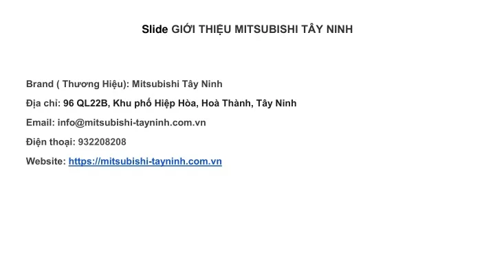 slide gi i thi u mitsubishi t y ninh