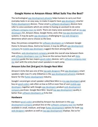 google home vs amazon alexa what suits