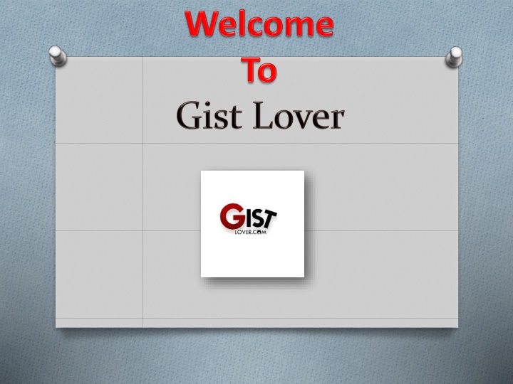 welcome to gist lover