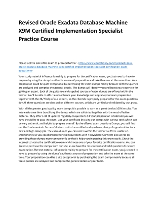 revised oracle exadata database machine