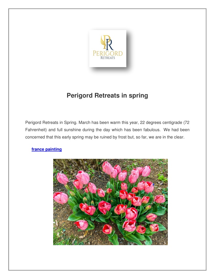 perigord retreats in spring