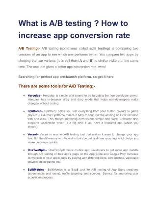 What is A_B testing _ How to increase app conversion rate