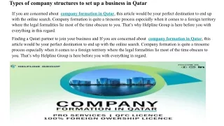 Registering a company in qatar