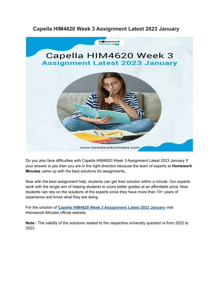 capella him4620 week 3 assignment latest 2023