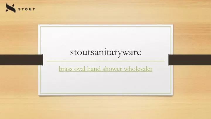 stoutsanitaryware
