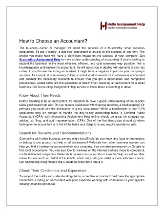 How to Choose an Accountant?