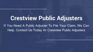 Best Public Adjuster in Florida - Crestview Public Adjusters