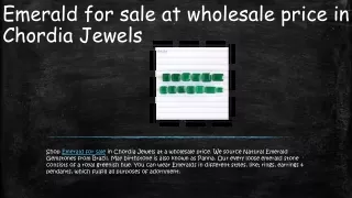 emerald for sale at wholesale price in chordia jewels