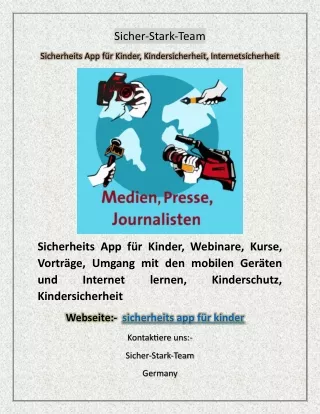 Sicherheits App für Kinder, Kindersicherheit, Internetsicherheit