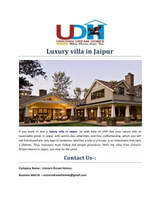 luxury villa in jaipur