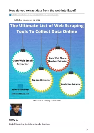 how do you extract data from the web into excel