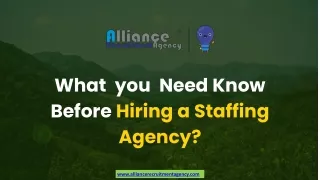 what you need know before hiring a staffing agency