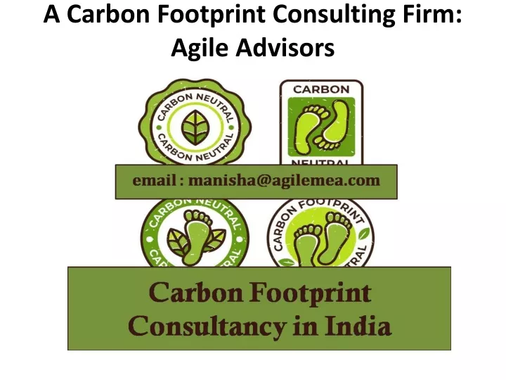 a carbon footprint consulting firm agile advisors