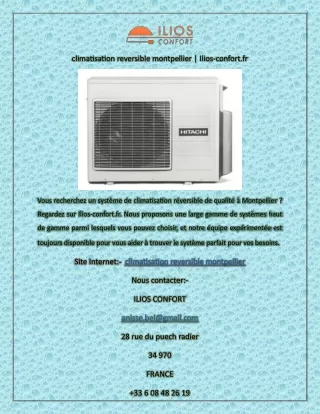 climatisation reversible montpellier | Ilios-confort.fr