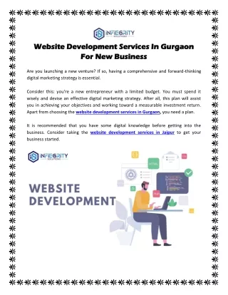 Website Development Services In Gurgaon For New Business